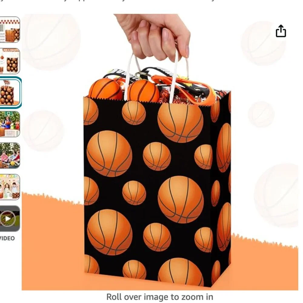 16 Pcs Basketball Party Favors Set Basketball Charm Bracelets NEW